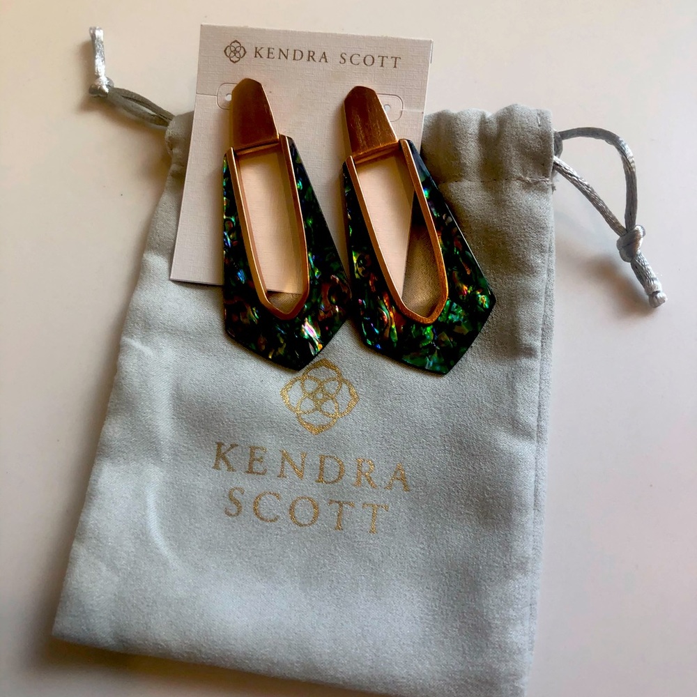 Kendra Scott Rose Gold/Abalone Shell Earrings